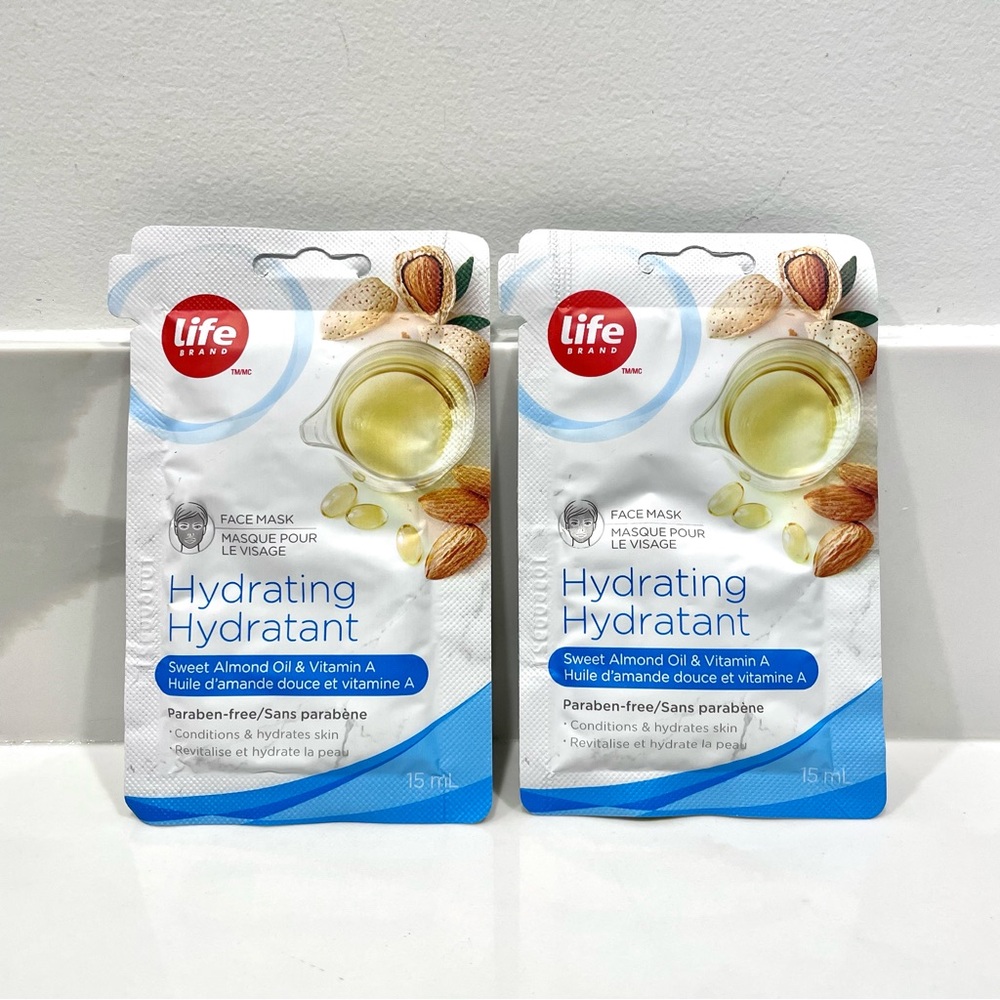 🟢10/$30 NEW Life Brand Hydrating Sweet Almond Oil & Vitamin A Face Mask